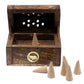 Incense cone wooded box