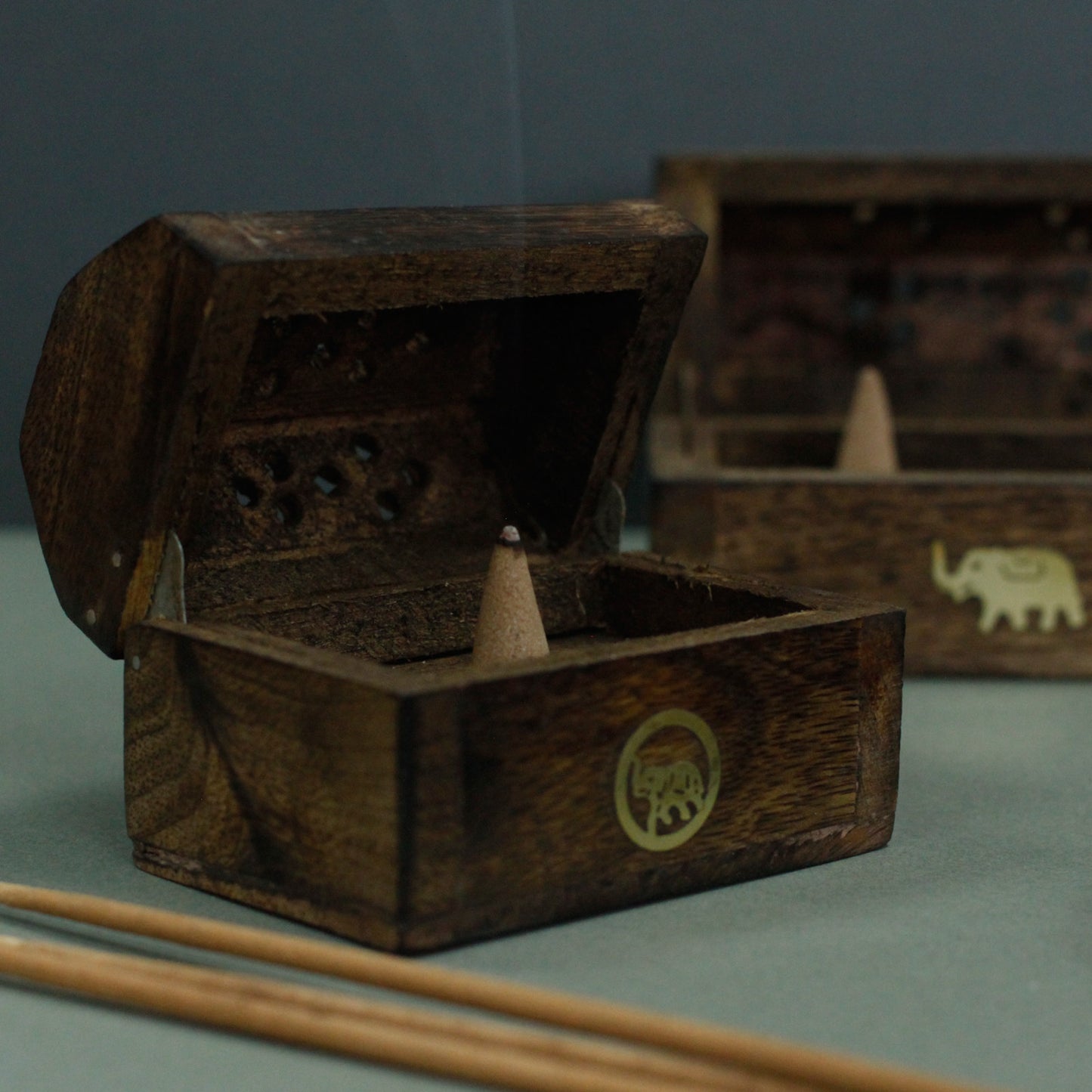 Incense cone wooded box